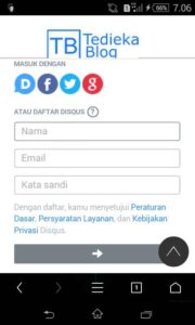 Login akun disqus