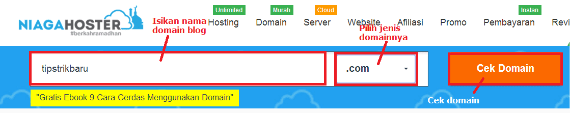 cara daftar domain niagahoster