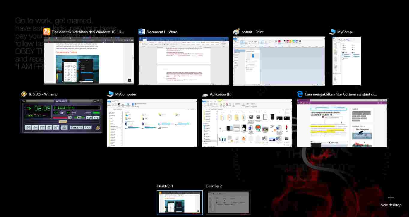 Virtual desktop windows 10