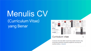 cara menulis cv lamaran kerja