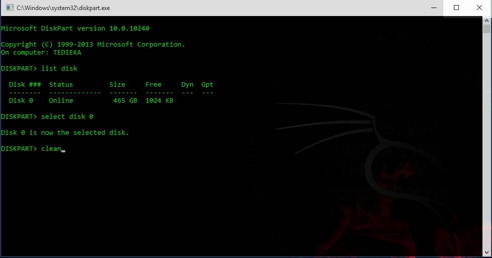 format hardisk bad sector melalui CMD