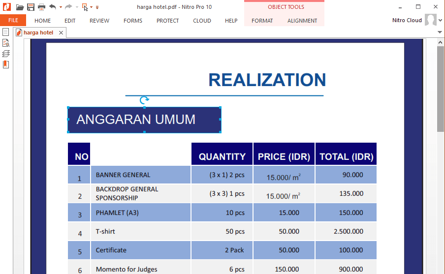 Hasil edit pdf dengan nitro