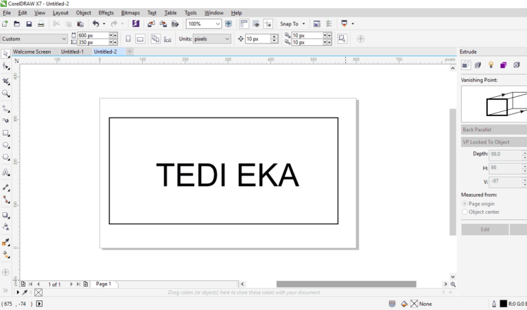 Cara Mudah Membuat Efek Bayangan (Long Shadow) di Corel