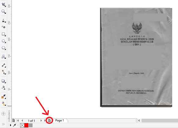 menambah halaman jpg ke pdf di corel