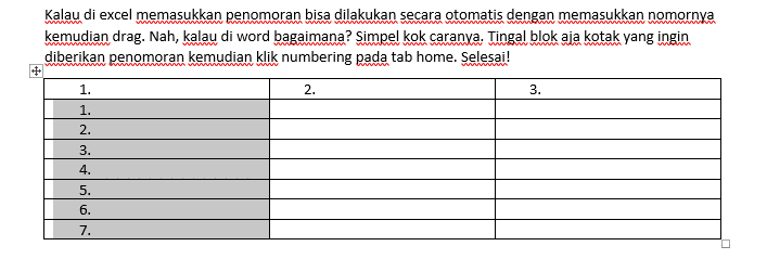 trik cepat microsoft word penomoran otomatis