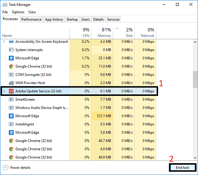 adobe di task manager