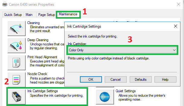 Cara mengatasi printer bergaris setting color cattridge