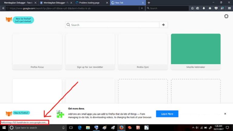 Cara mengatasi performing a TLS handshake pada mozilla firefox