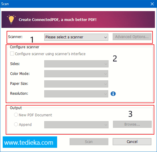 cara scan dokumen langsung ke pdf