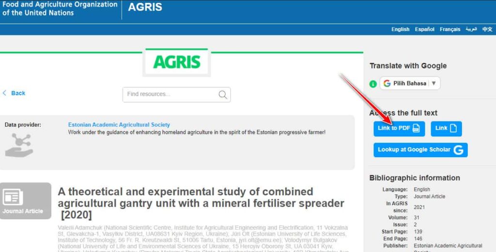 Download jurnal internasional di AGRIS