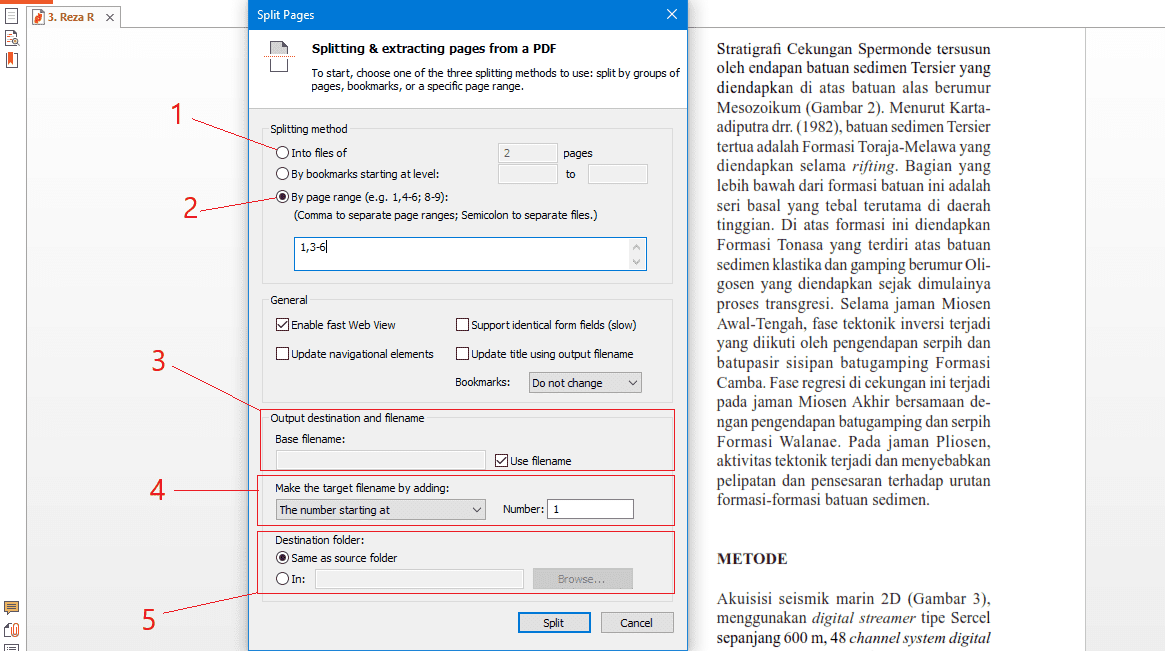 split dan extract pdf di nitro