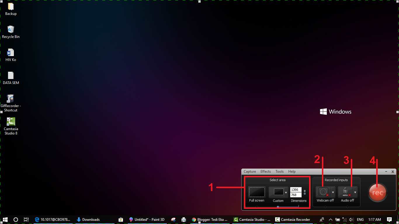 Merekam layar menggunakan camtasia