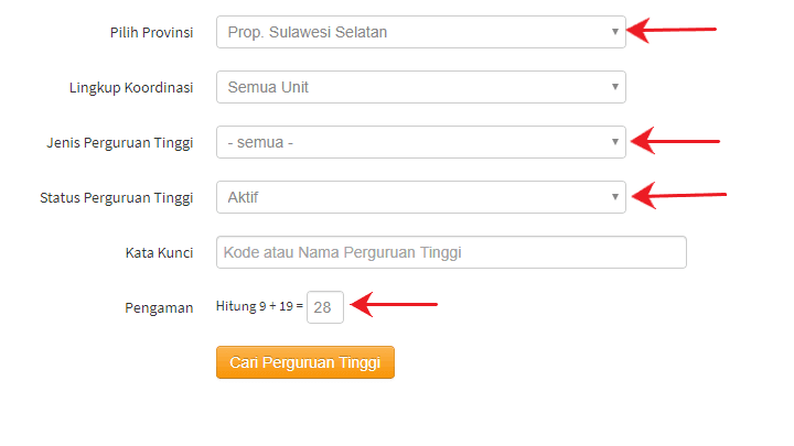 cek peringkat perguruan tinggi