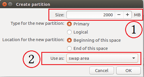 partisi swap ubuntu