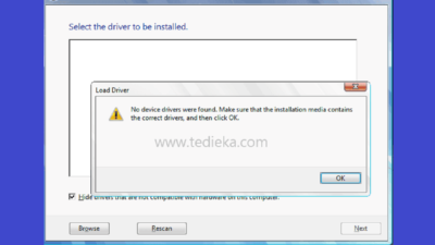 Cara Mengatasi “no device drivers were found” Saat Install Windows 10, 8 dan 7