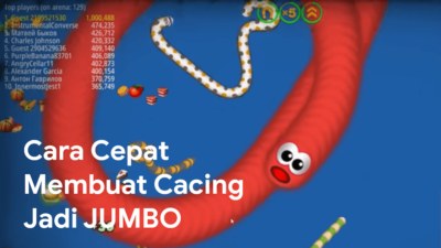 Trik Supaya Cepat Besar Bermain Game Zona Cacing (Worms Zone)