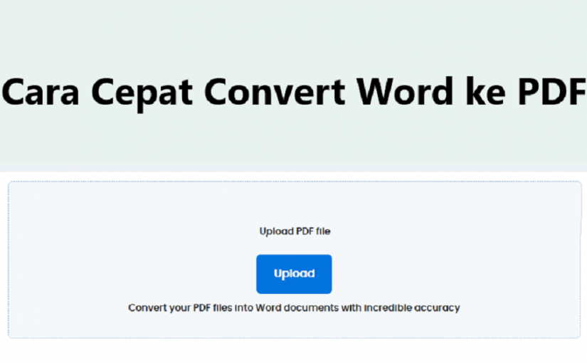 Bagaimana Cara Convert File PDF ke Dokumen Word?
