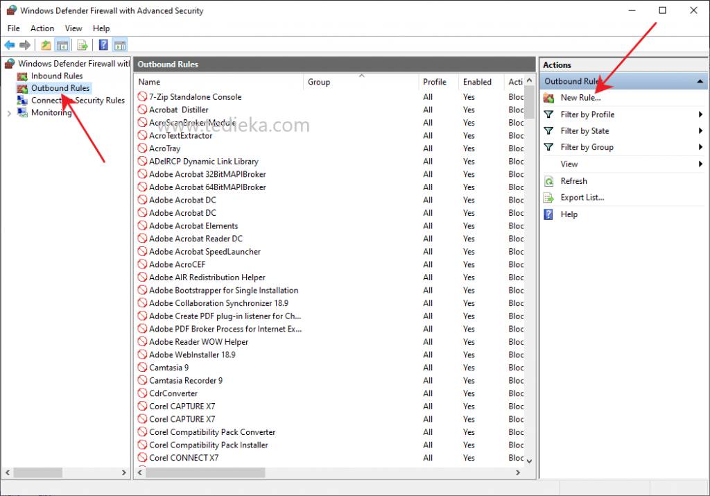 Windows firewall