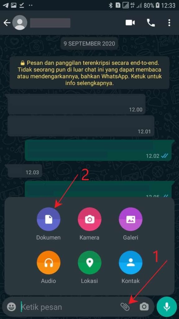 Kirim video  di whatsapp sebagai dokumen