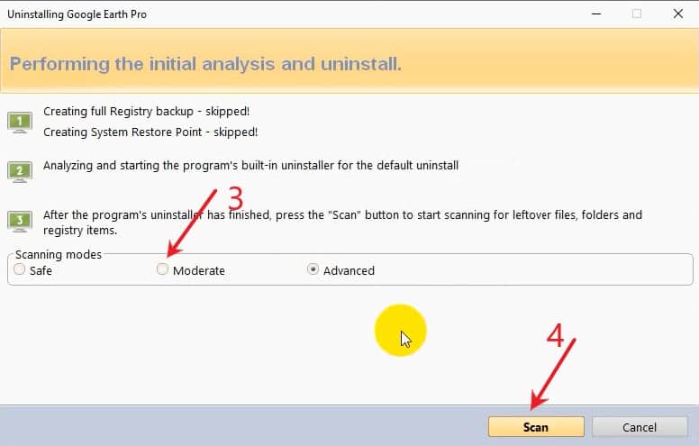 Scan file log aplikasi yang tersisa