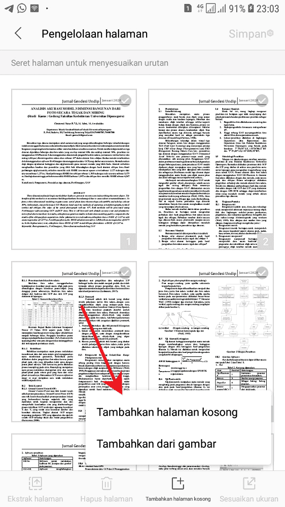 Tambahkan halaman pdf di wps office