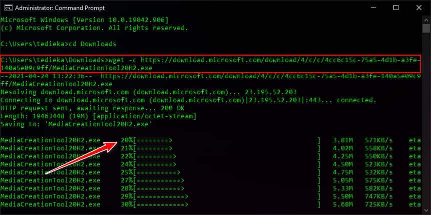 Cara Melanjutkan download dengan WGet