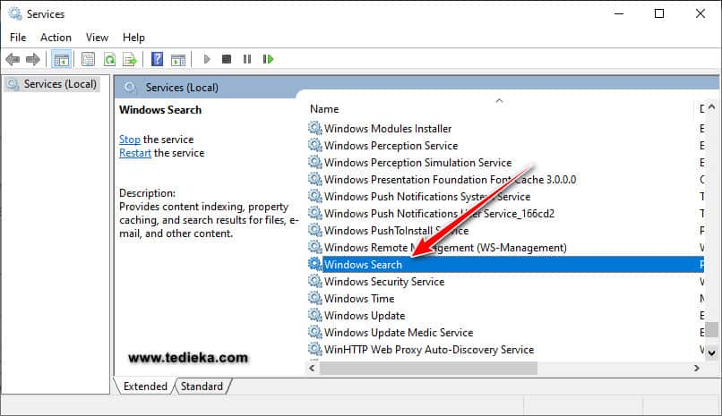 Windows search service