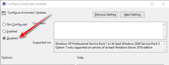 mematikan update windows di Group Policy