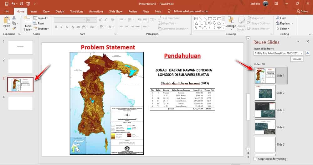 Hasil reuse slides
