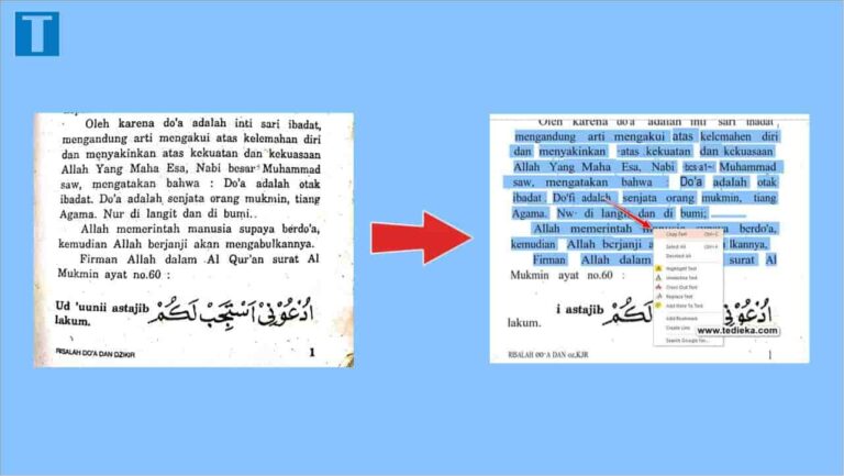 Cara mengubah gambar menjadi teks