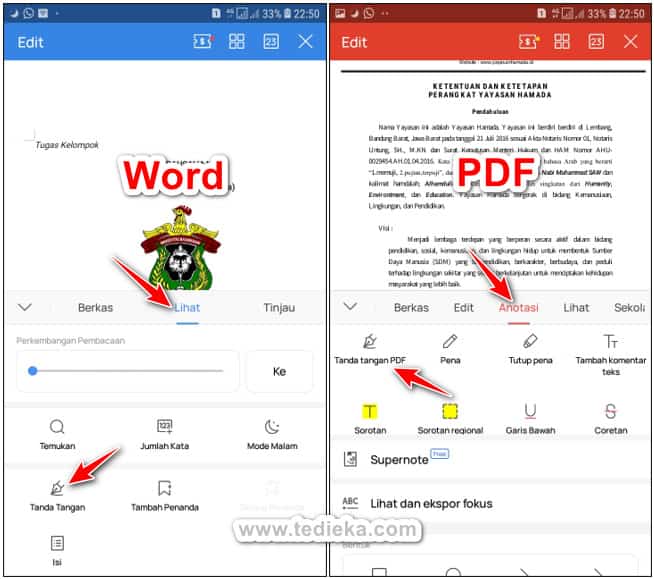 Membuat tanda tangan di wps office
