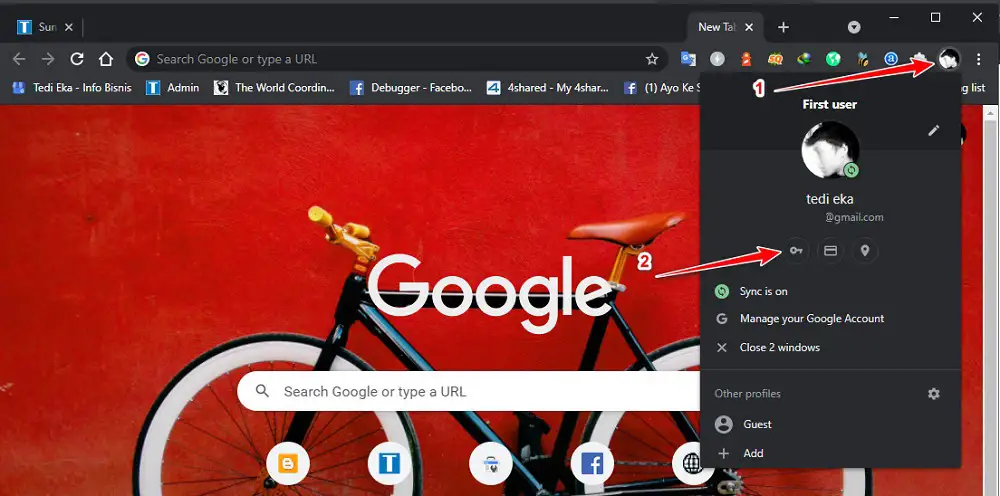 Melihat sandi di google chrome dekstop