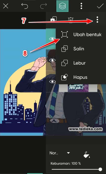 Sesuaikan posisi foto