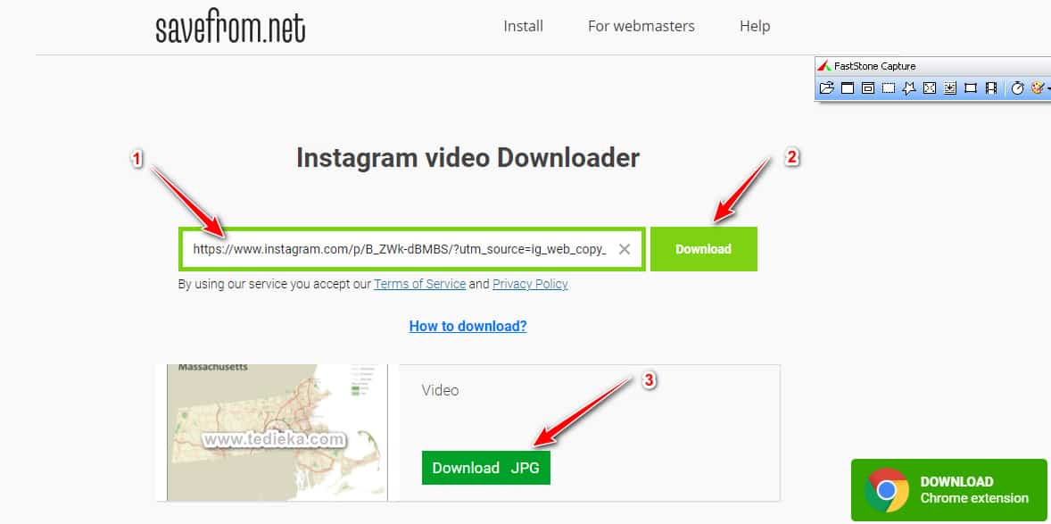 menyimpan foto instagram menggunakan savefrom.net