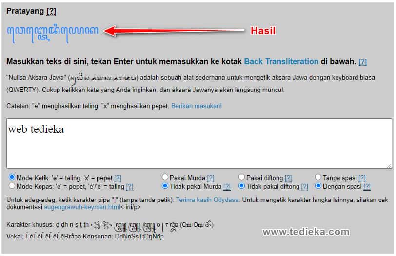 Translate aksara jawa ke latin foto tanpa aplikasi