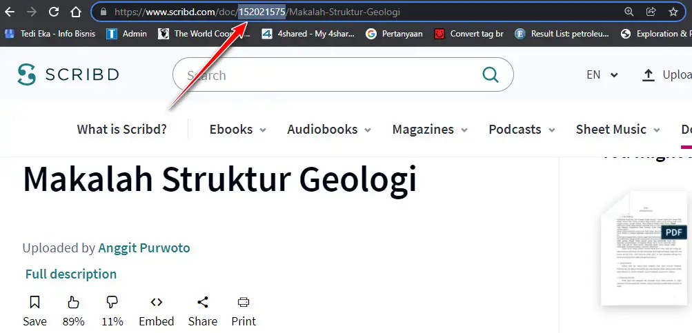 Cara melihat isi file di scribd yang terkunci