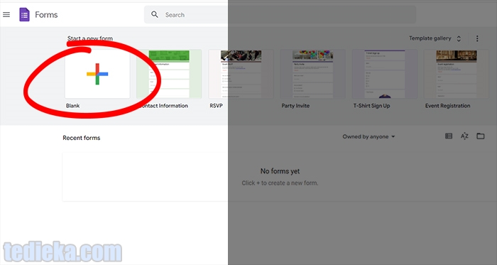 screenshot pertama buat absensi di google form