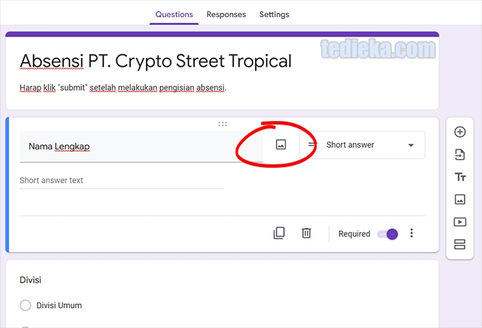 screenshot keenam cara membuat absensi di google form ss ke 6 absensi google form