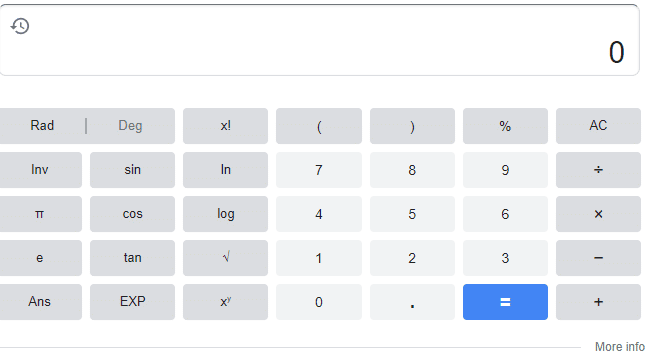 cara menghitung persen di kalkulator hp (kalkulator google)
