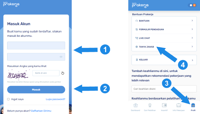 cara login di web kartu prakerja 2