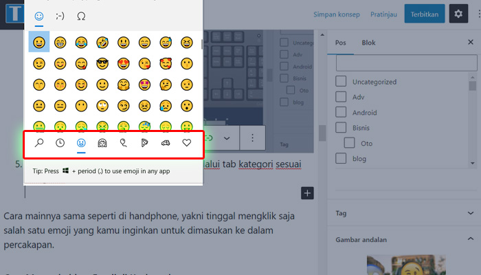 cara memunculkan emoji via keyboard 04