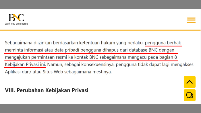 cara menghapus akun neo+ pada policy bnc