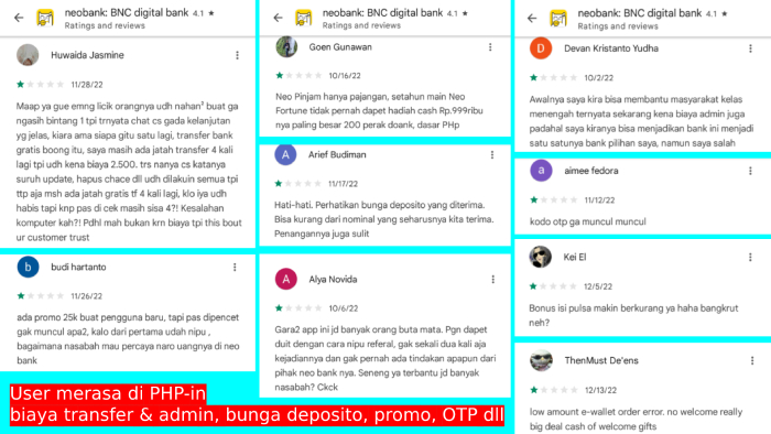 janji aplikasi neo+ tidak sesuai