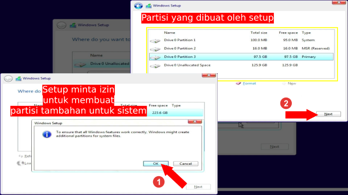 membuat partisi pada hard disk ssd kosong