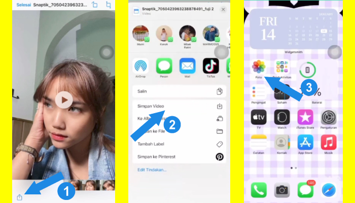 menyimpan video tiktok di iphone perlu banyak tahap