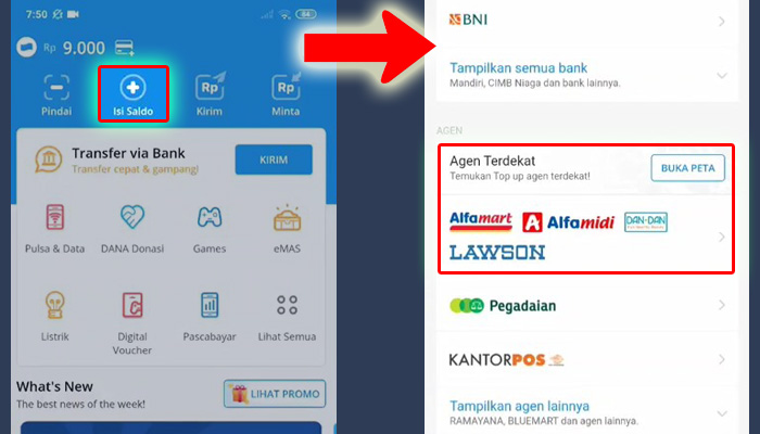 Cara Top Up Dana di Alfamart 01