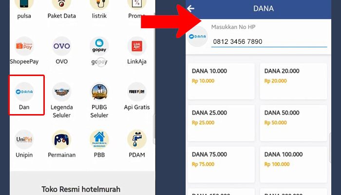 Cara Transfer ShopeePay ke Dana Lewat Hotel Murah 02