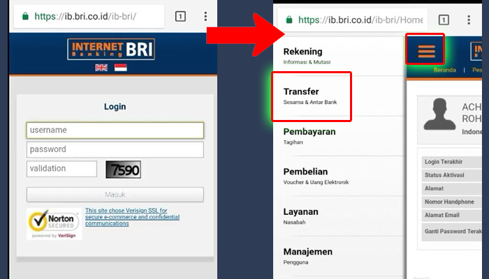 Cara Transfer Uang BRI Melalui SMS Internet Banking