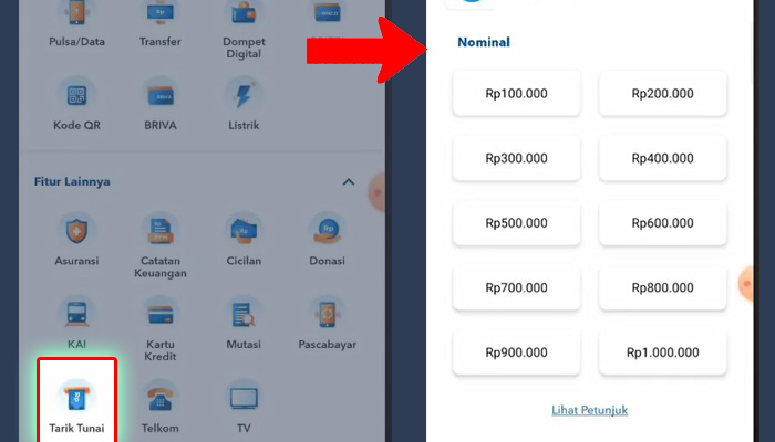 brio tarik tunai - nominal

