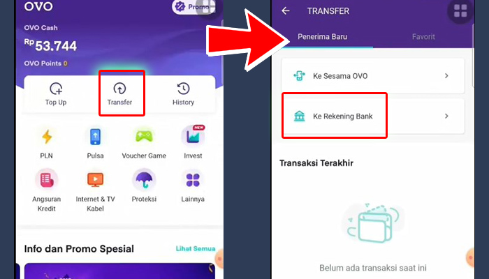 Ovo Transfer - Rekening Bank